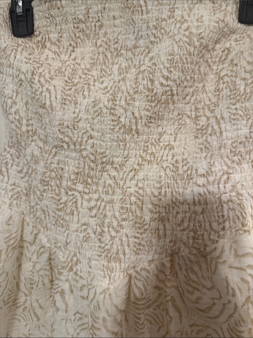 Universal Thread Strapless Cream and Tan Textured Dress #067 - Picture 2 of 3